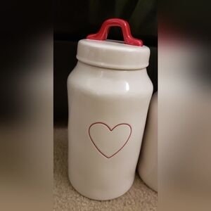 Rae Dunn Valentines Canister Heart New 9"